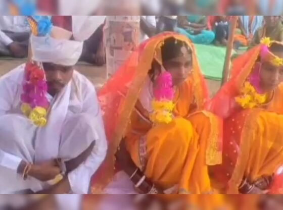 तेलंगाना मैन 2 महिलाओं के साथ प्यार में पड़ जाता है, उन्हें उसी समारोह में शादी करता है