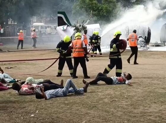 केंद्रीय सशस्त्र बल, हवाई अड्डे की सेवा दुर्घटना के बाद चेन्नई के पास मॉक ड्रिल रखती है
