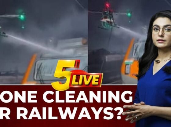 भारतीय रेलवे ने ट्रेन कोचों को धोने के लिए उच्च दबाव वाले ड्रोन सफाई प्रणाली का परीक्षण किया