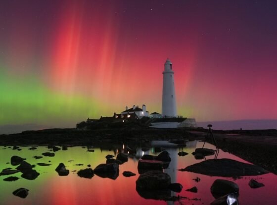 सूर्य से आए शक्तिशाली 'नरभक्षी तूफान' के कारण आज रात ब्रिटेन में ब्लैकआउट चेतावनी और दुर्लभ नॉर्दर्न लाइटें दिखाई दीं